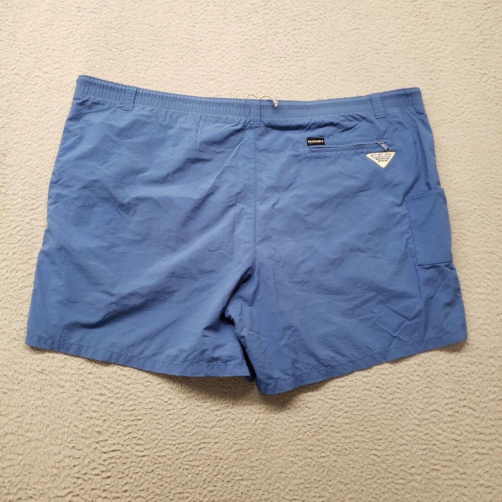 Columbia PFG Shorts Mens 2XL Blue Fishing Outdoors Swim Trunks Stretch Lined - Picture 4 of 10
